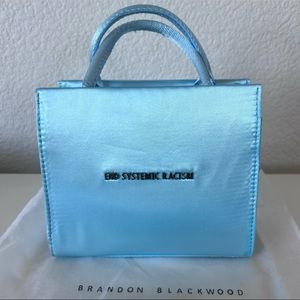 ESR Tote | Baby Blue Satin